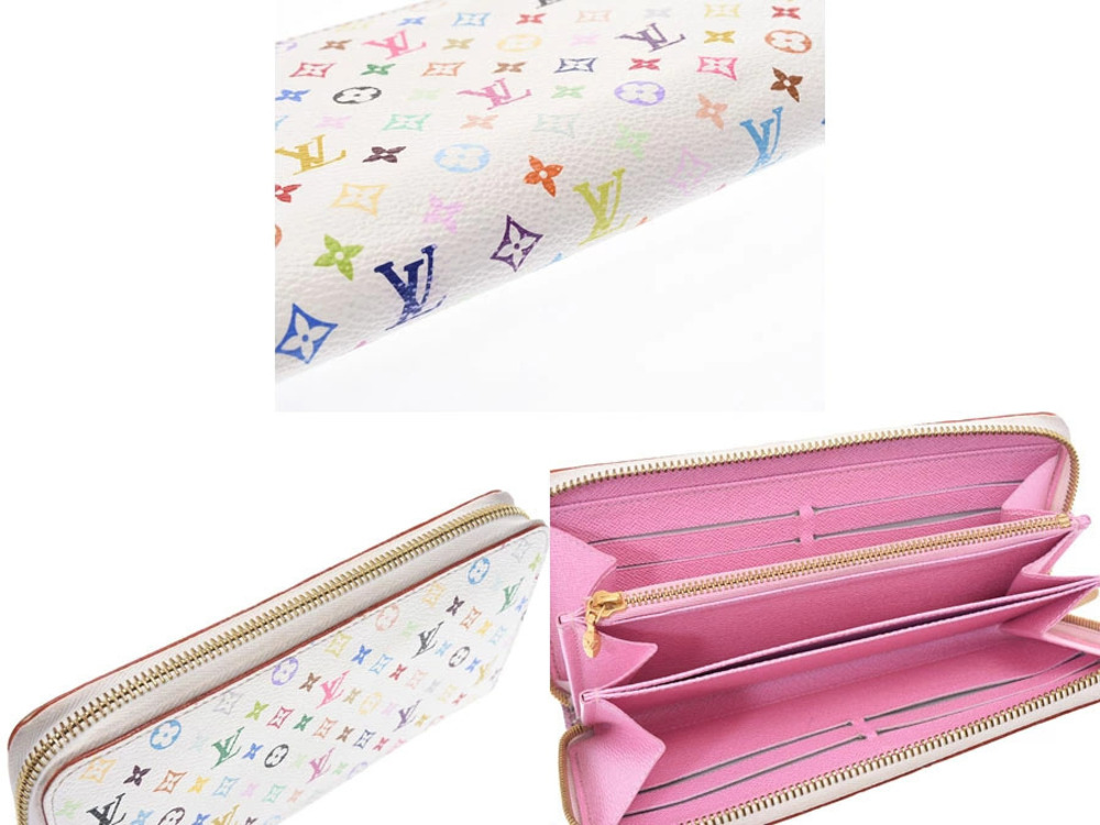 Louis Vuitton Pink Long Zippy White Wallet Leather Multicolor - Picture 8 of 8